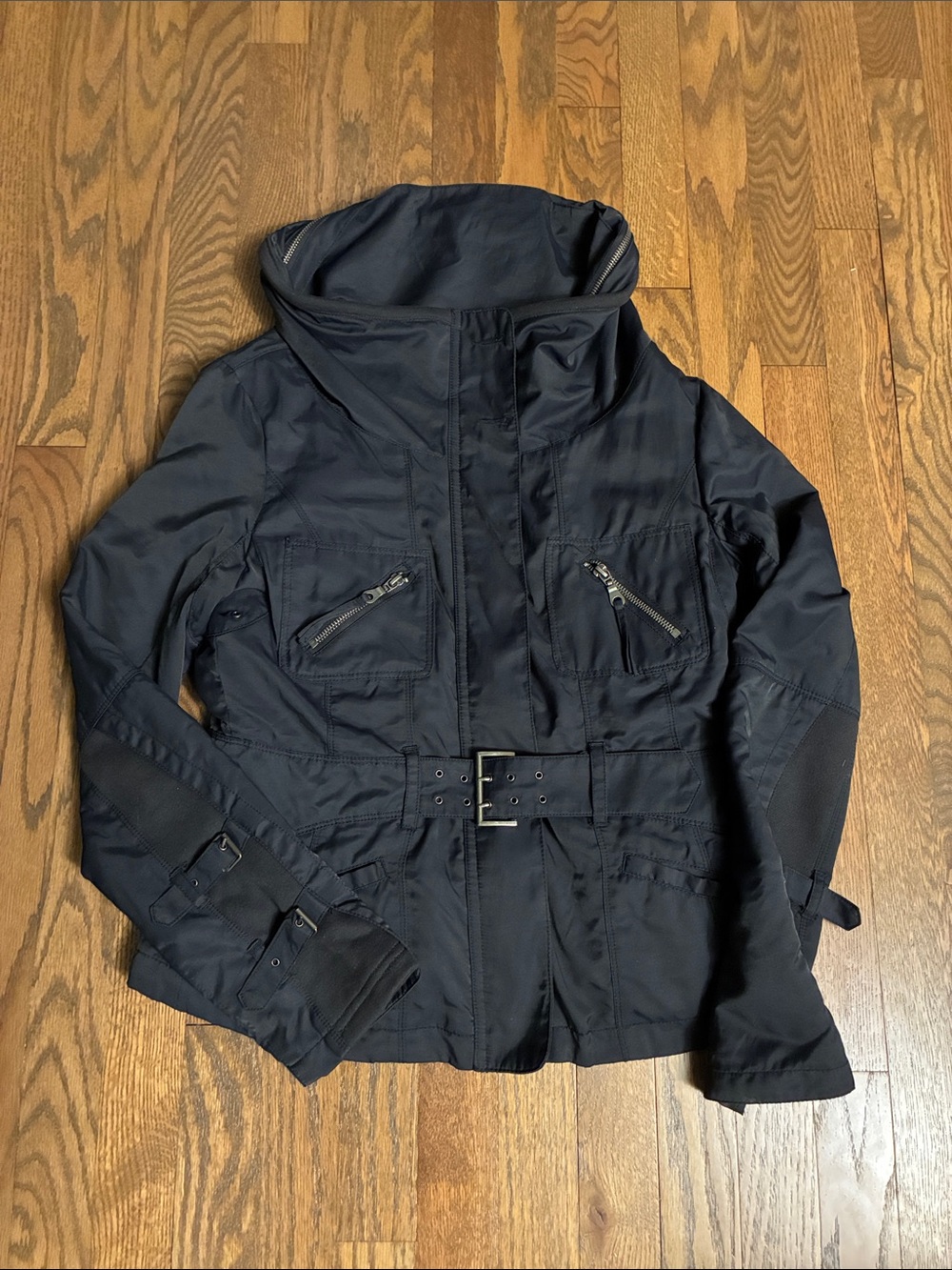 Dark blue  Utility Belted Jacket